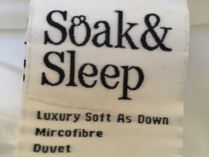 Soak and Sleep Single 9 tog Duvet in Ventnor