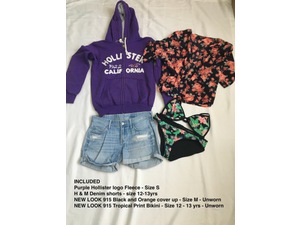 Girls shorts / Hollister fleece/ bikini & wrap in Cowes
