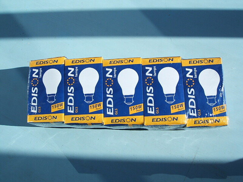 Pack of 5 Edison Lamps 150w watt Pearl Light Bulbs Bulb - Bayonet Cap in Cowes