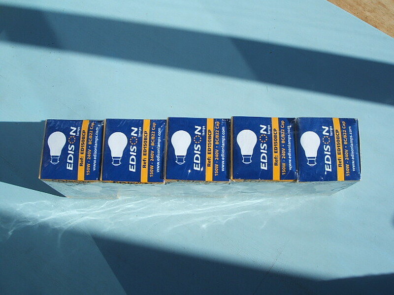 Pack of 5 Edison Lamps 150w watt Pearl Light Bulbs Bulb - Bayonet Cap