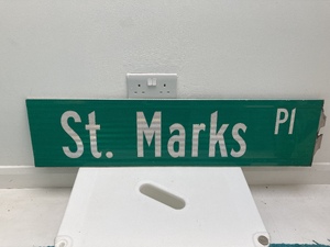 Manhattan New York original street sign in Freshwater