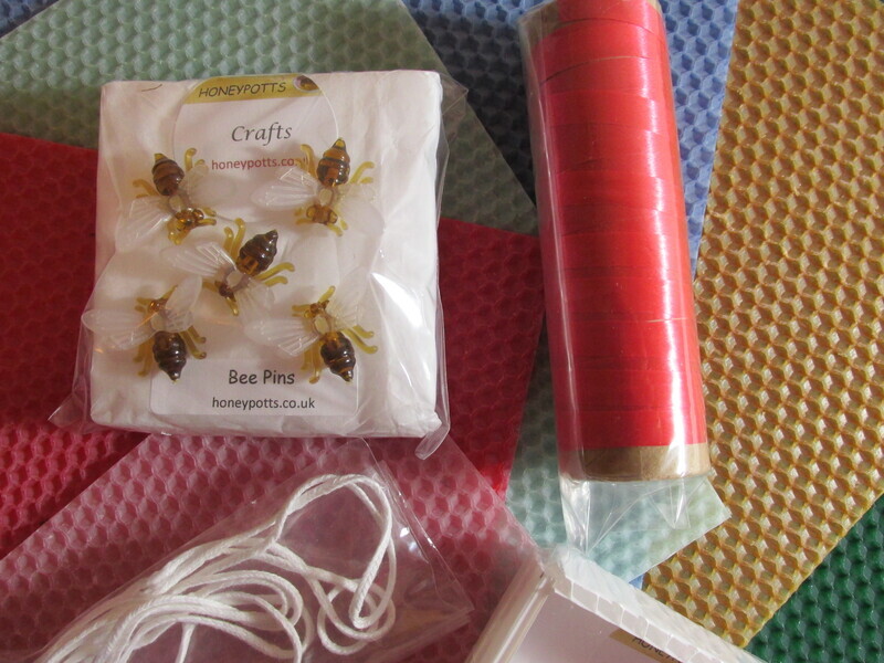 Rolled Beeswax Candle & Cross Stitch Kit Crafts