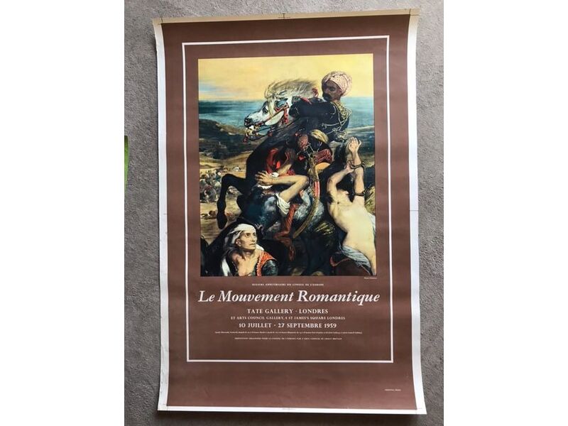 1959 Tate Gallery poster Romantic Movement in Ryde