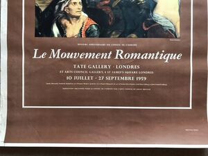 1959 Tate Gallery poster Romantic Movement Art