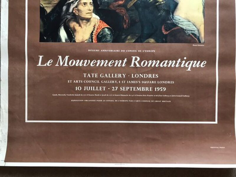 1959 Tate Gallery poster Romantic Movement Art