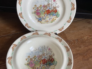 Bunnykin’s bowl and side plate £15 in Ryde