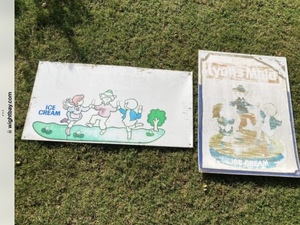 2 old faded Lyon’s ice Cream metal signs  in Freshwater