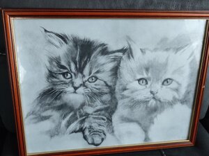 2 adorable kittens in charcoal, pencil & spray by artist Patrick from Auburn. in Sandown
