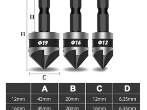 3 PIECE COUNTERSINK SET in Seaview
