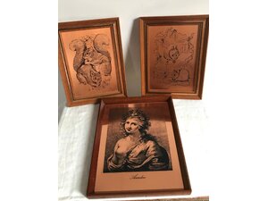 Copper Etched Pictures - 3 in Totland Bay