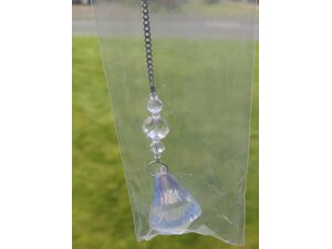 Glass Sun Catcher clear beads & spinning top prism £1. in Sandown