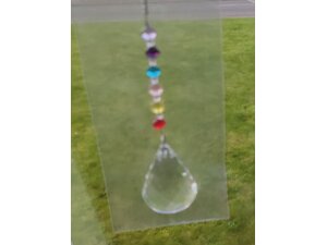 Glass Sun Catcher pretty coloured beads, teardrop prism £1 in Sandown