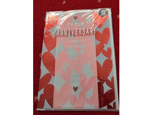 Anniversary Card, large, half price £1 instead of £2 RRP. in Sandown