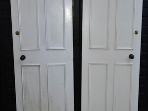 Two 1960's Internal Doors with Fire Retardant Backing Panel, Very Heavy in Sandown