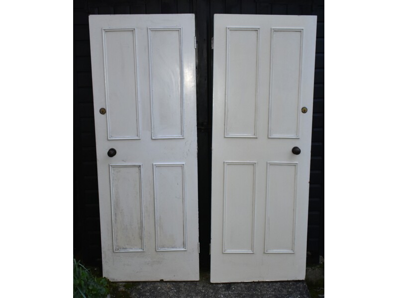 Two 1960's Internal Doors with Fire Retardant Backing Panel, Very Heavy in Sandown