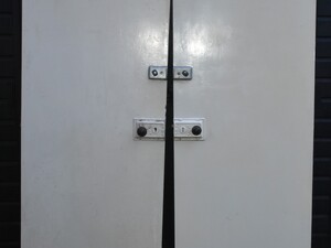 Two 1960's Internal Doors with Fire Retardant Backing Panel, Very Heavy