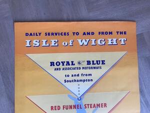 Original 1960s Southern Vectis - Red Funnel - Royal Blue poster