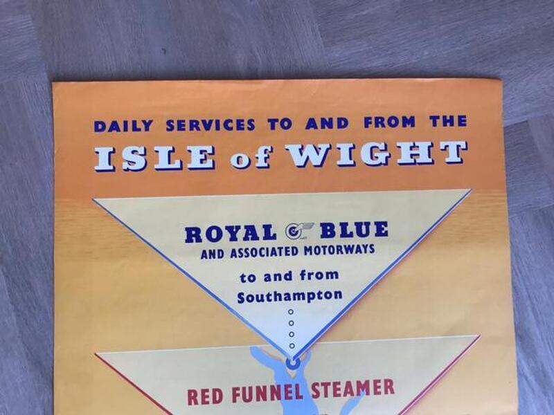 Original 1960s Southern Vectis - Red Funnel - Royal Blue poster