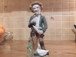Vintage Old Man With Goose Figurine in Ventnor