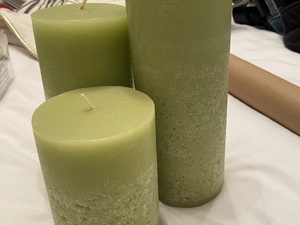 Three green candles in Ryde