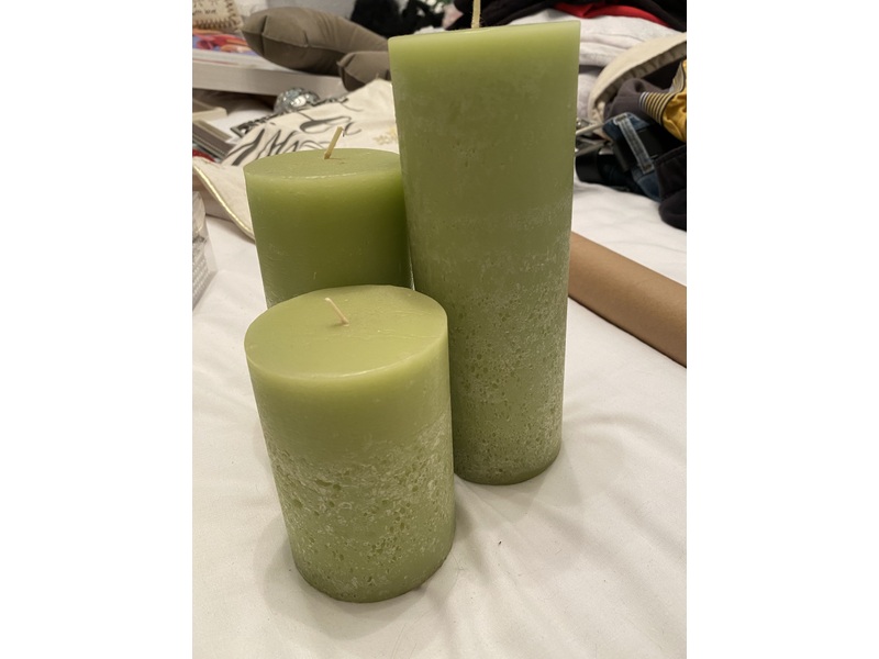 Three green candles in Ryde