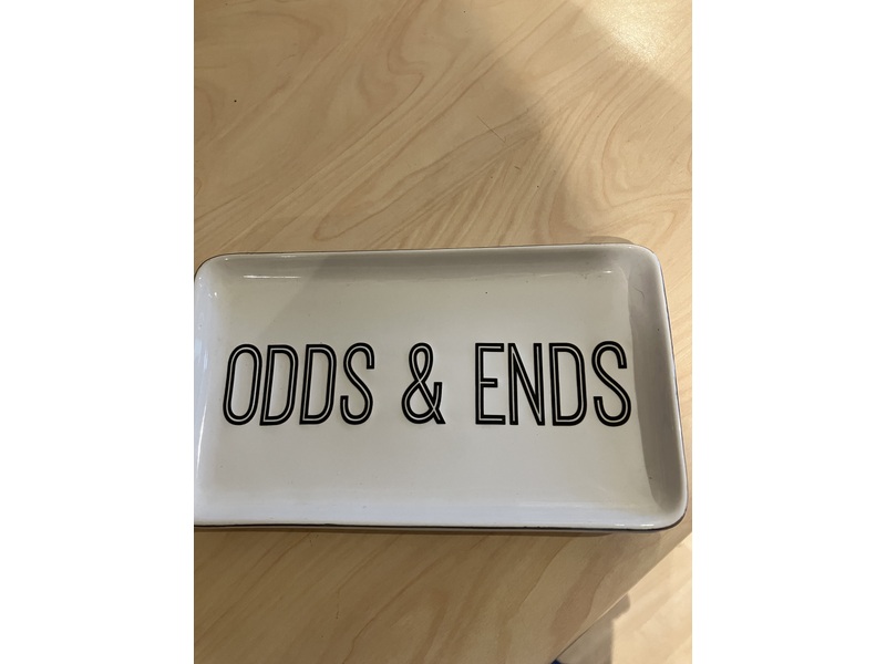 A lovely china dish for Odds and Ends.