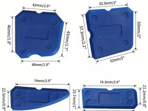NEW 4-Piece Silicone Caulking Tool Set Professional Grout Joint Edge Scraper, Spread in Seaview