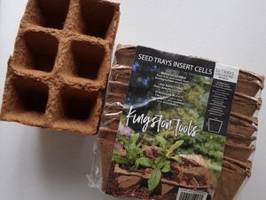 FIBRE PLANT POTS – 6cm dia x 9cm deep – NEW – 10 pack (60 cells) for £4.00 in Sandown
