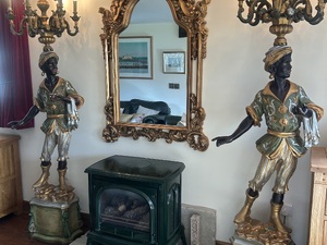Pair of Blackamoor large statue lamps. in Bembridge