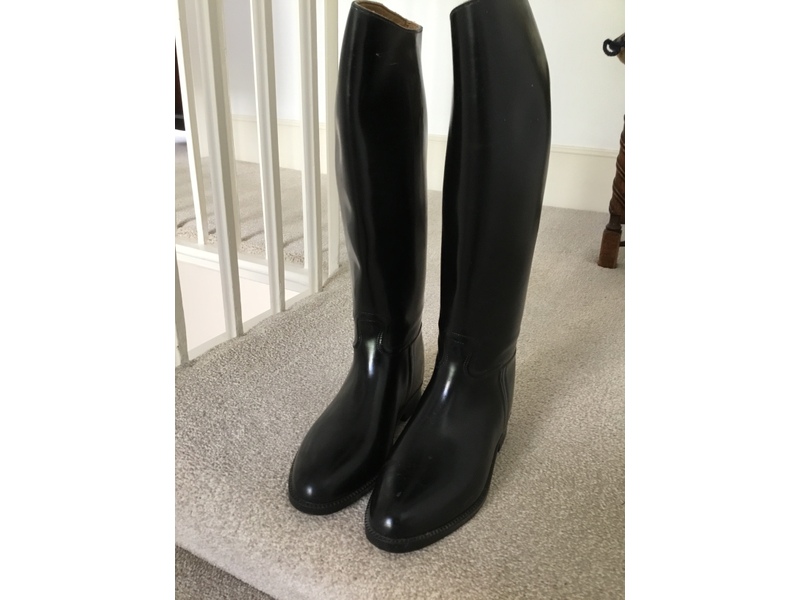 Aigle Black Rubber Riding Boots in Ventnor