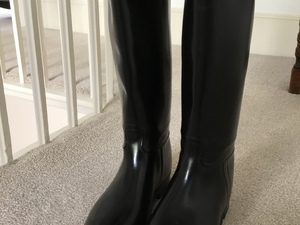 Aigle Black Rubber Riding Boots