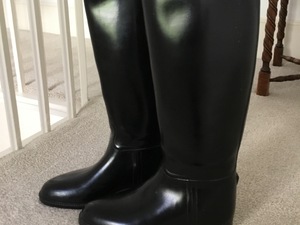 Aigle Black Rubber Riding Boots Boots in Ventnor