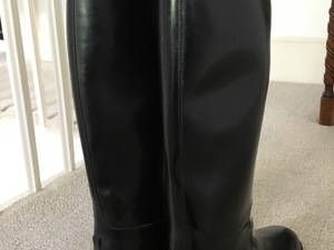 Aigle Black Rubber Riding Boots in Ventnor