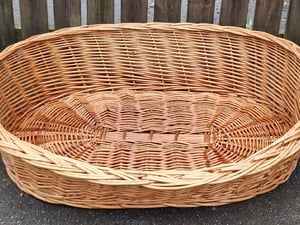 Large wicker dog basket bed in Cowes For Sale