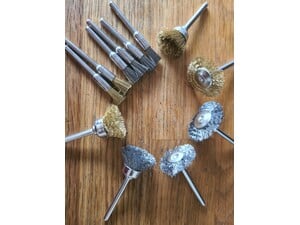 Set of 12 Wire Brushes Steel and Brass for Dremel Type Machines  in Seaview