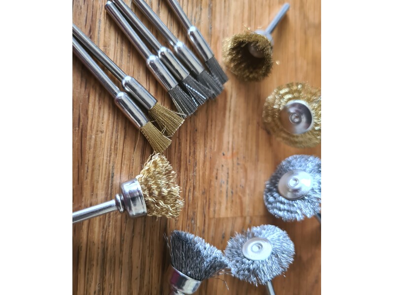 Set of 12 Wire Brushes Steel and Brass for Dremel Type Machines  Other Tools in Seaview