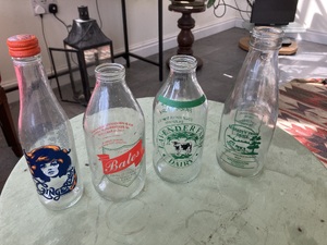 Vintage Milk Bottles in Newport