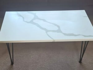 New minerva® Calcutta WhiteTop Coffee Table 90x47x44cm in Seaview