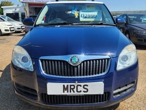 SKODA FABIA '2 BLUELINE' - HATCHBACK 1.2cc 12V PETROL IN 2 TONE OCEAN PACIFIC BLUE WITH GLOSS WHITE ROOF.