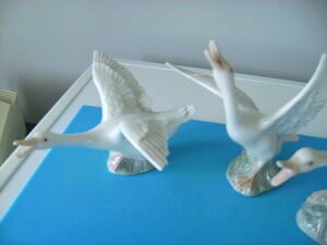 3  LLADRO GEESE TAKING FLIGHT