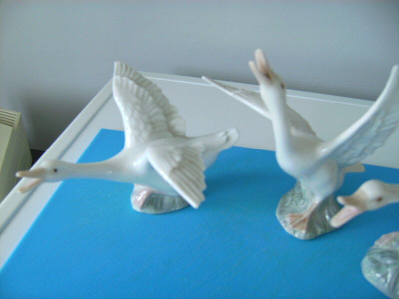 3  LLADRO GEESE TAKING FLIGHT