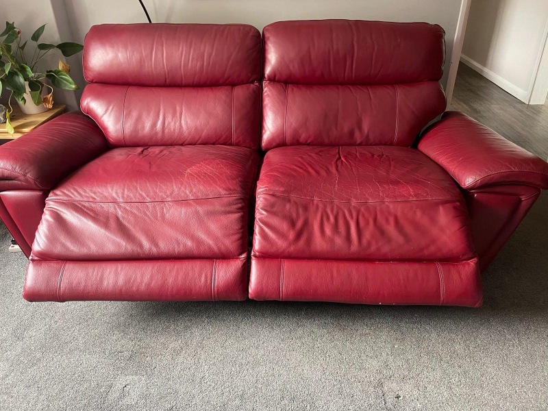 La-z-Boy Reclining Leather Sofa  in Newport