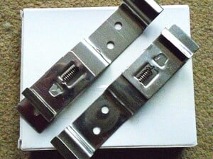 Stainless Steel quick release number plate mounting brackets (two) new and unused. in Sandown