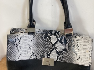 Dune of London Handbag Black/Snakeskin Faux Leather  in Cowes