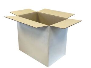 Joblot of 420 new cardboard packing postal boxes double wall 309x209x280mm in Totland Bay