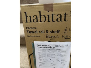 Wall mounted Towel Rail & Shelf