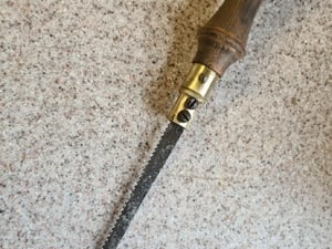 Vintage Beech and Brass Pad/Keyhole Saw  in Seaview