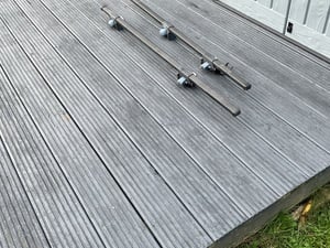 Cross bars to support cycle racks in Cowes