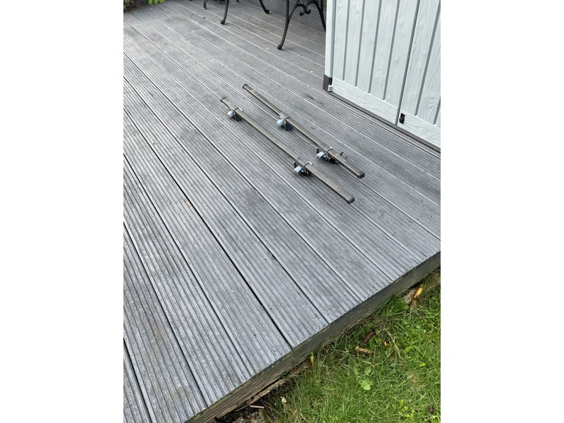 Cross bars to support cycle racks in Cowes