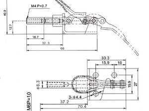 GH-301AM Quick Release Toggle Clamp 45KG-99Lbs Clamping Force Push-pull Clamps